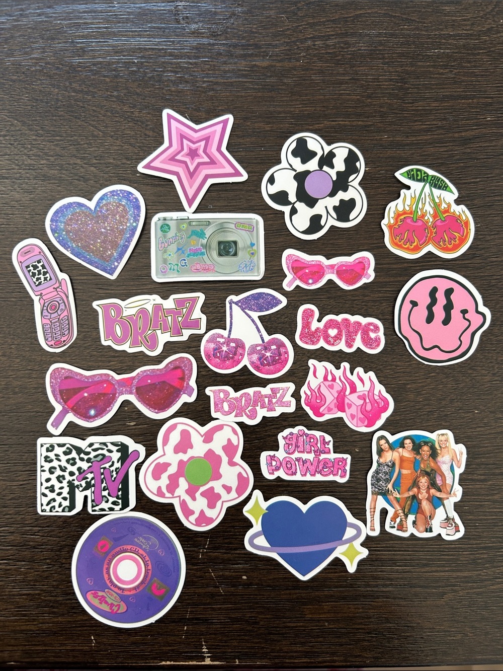 Y2K Stickers - Pink & Purple Mix (pack of 15)
